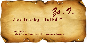Zselinszky Ildikó névjegykártya